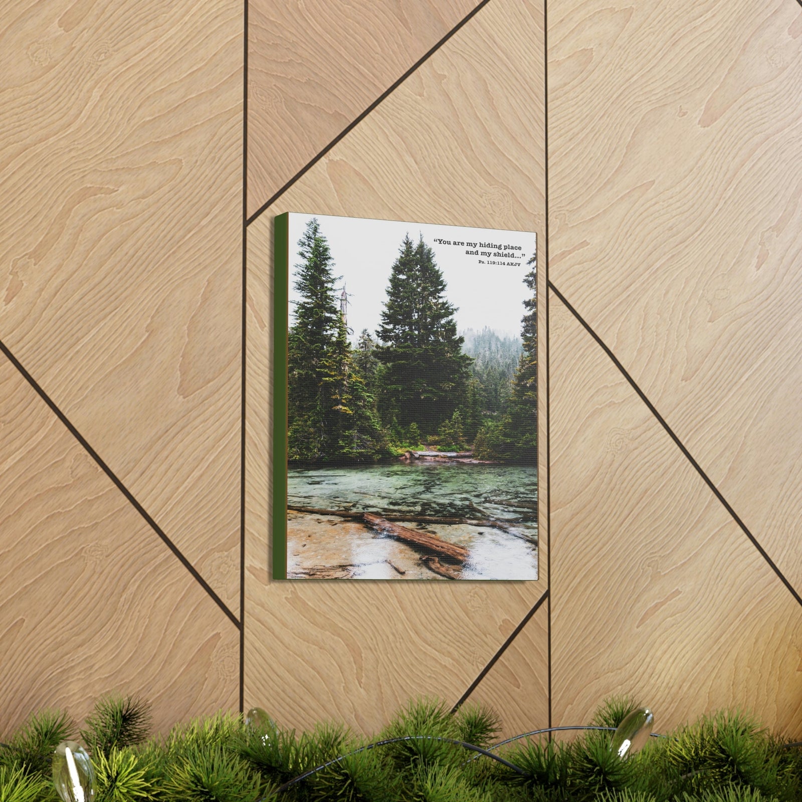 Scripture Walls My Shield Psalms 119:114 Bible Verse Canvas Christian Wall Art Ready to Hang Unframed-Express Your Love Gifts