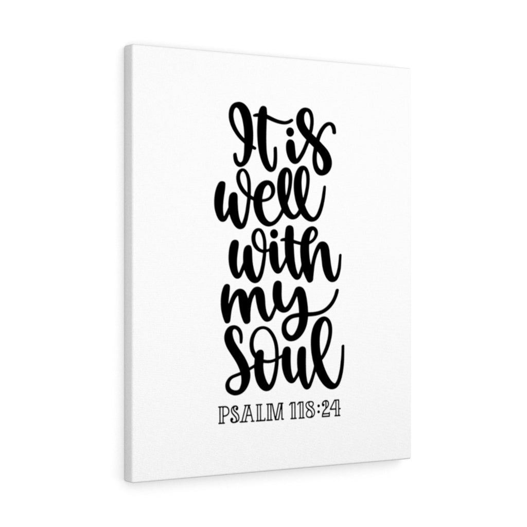 Scripture Walls My Soul Psalm 118:24 Bible Verse Canvas Christian Wall Art Ready to Hang Unframed-Express Your Love Gifts