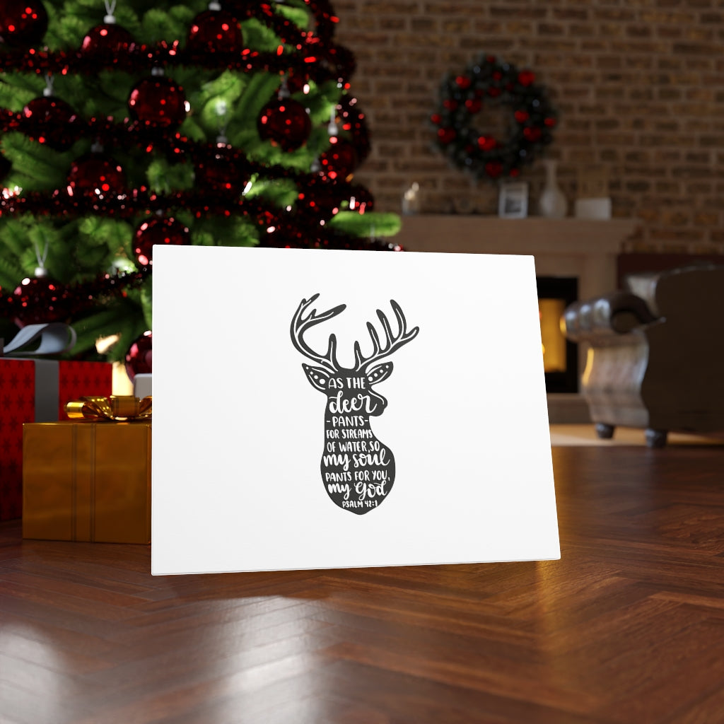 Scripture Walls My Soul Psalm 42:1 Bible Verse Canvas Christian Wall Art Ready to Hang Unframed-Express Your Love Gifts