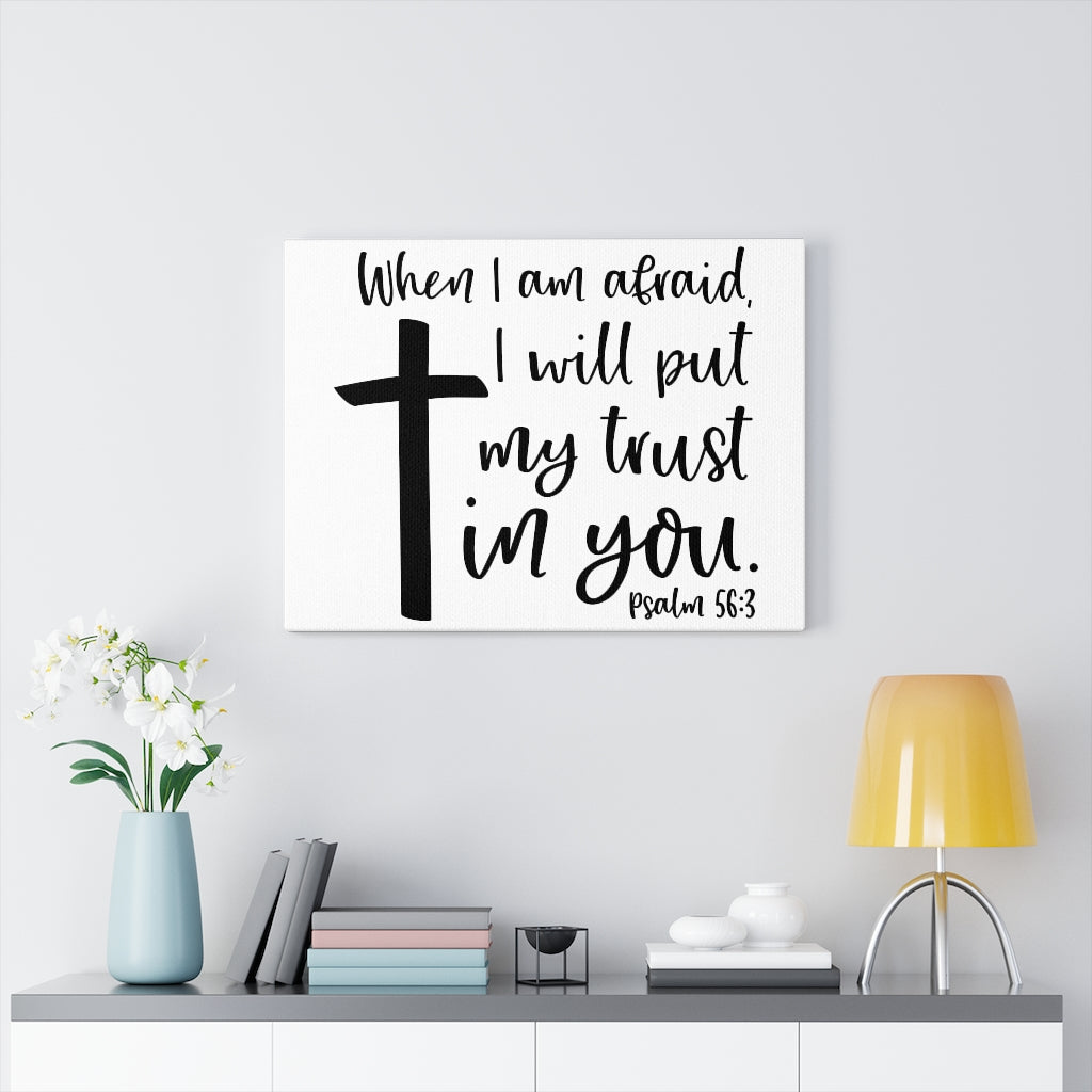Scripture Walls My Trust In You Psalm 56:3 Bible Verse Canvas Christian Wall Art Ready to Hang Unframed-Express Your Love Gifts