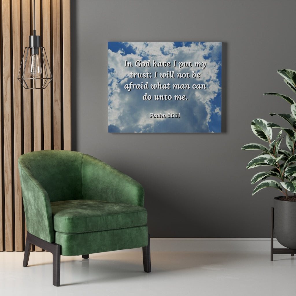 Scripture Walls My Trust Psalm 56:11 Bible Verse Canvas Christian Wall Art Ready to Hang Unframed-Express Your Love Gifts