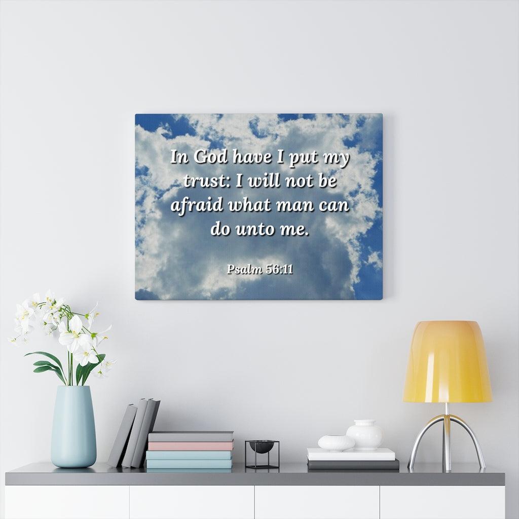 Scripture Walls My Trust Psalm 56:11 Bible Verse Canvas Christian Wall Art Ready to Hang Unframed-Express Your Love Gifts