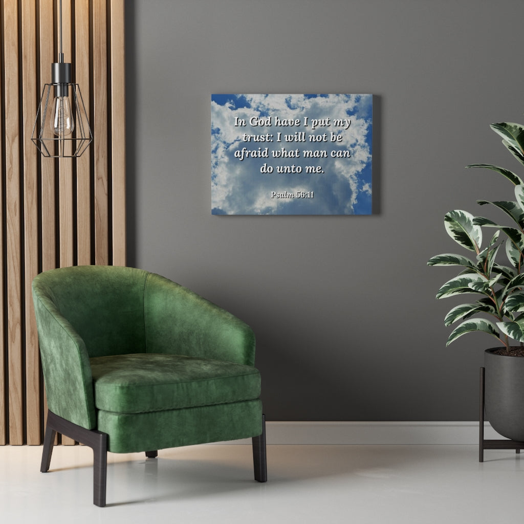 Scripture Walls My Trust Psalm 56:11 Bible Verse Canvas Christian Wall Art Ready to Hang Unframed-Express Your Love Gifts