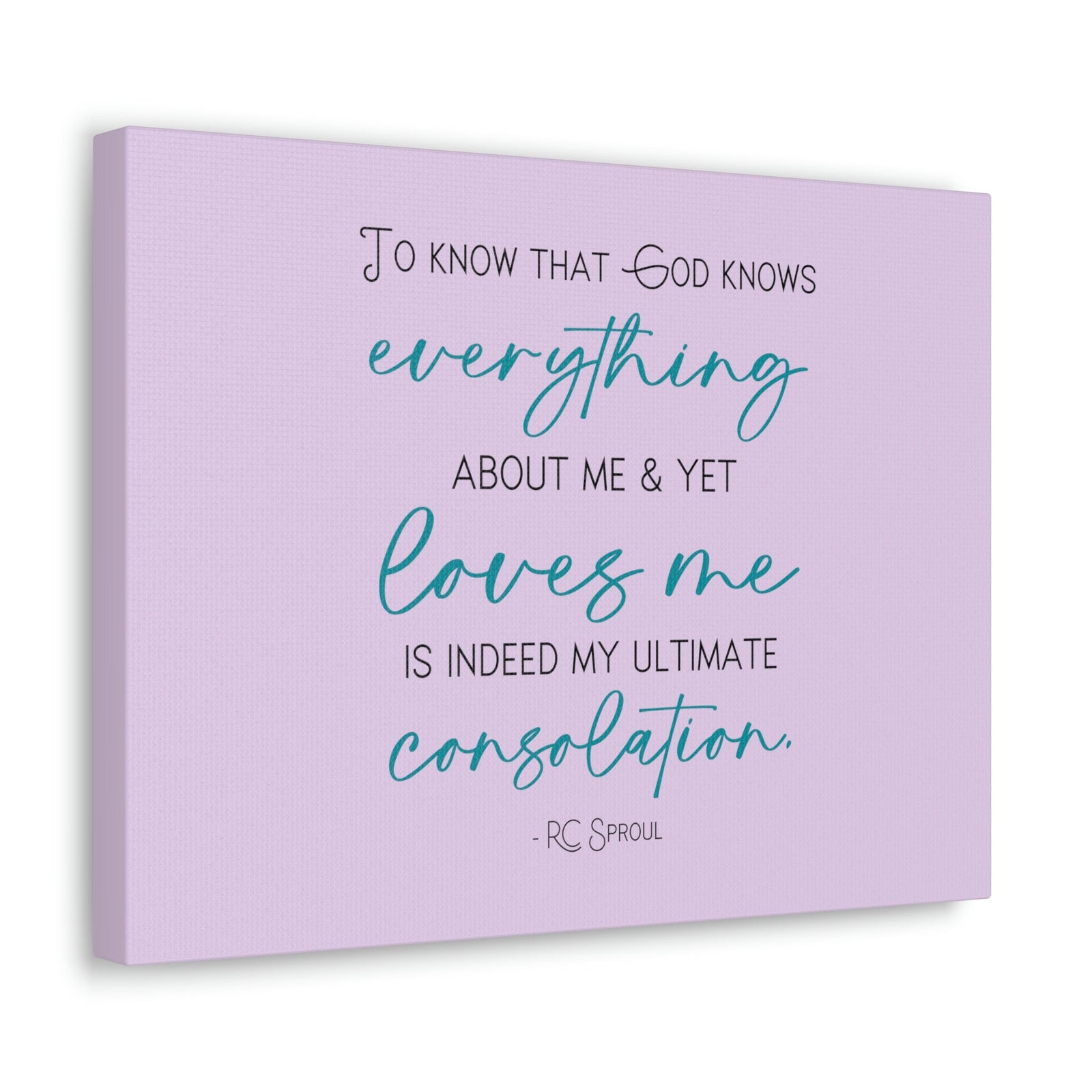 Scripture Walls My Ultimate Consolation RC Sproul 1 John 3:20 Bible Canvas Christian Wall Art Ready to Hang Unframed-Express Your Love Gifts