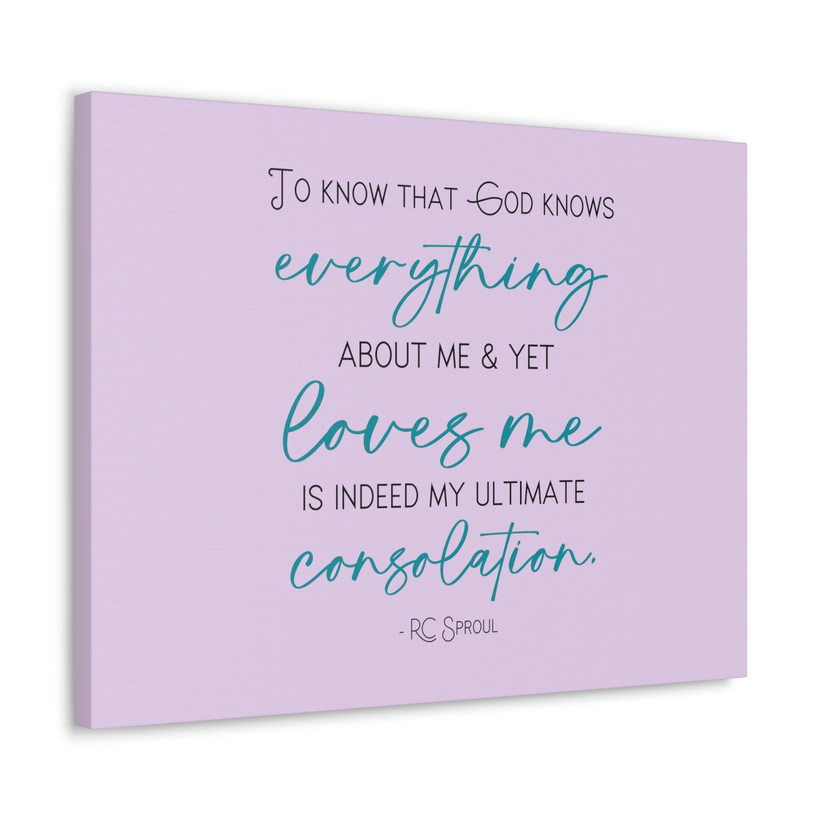 Scripture Walls My Ultimate Consolation RC Sproul 1 John 3:20 Bible Canvas Christian Wall Art Ready to Hang Unframed-Express Your Love Gifts