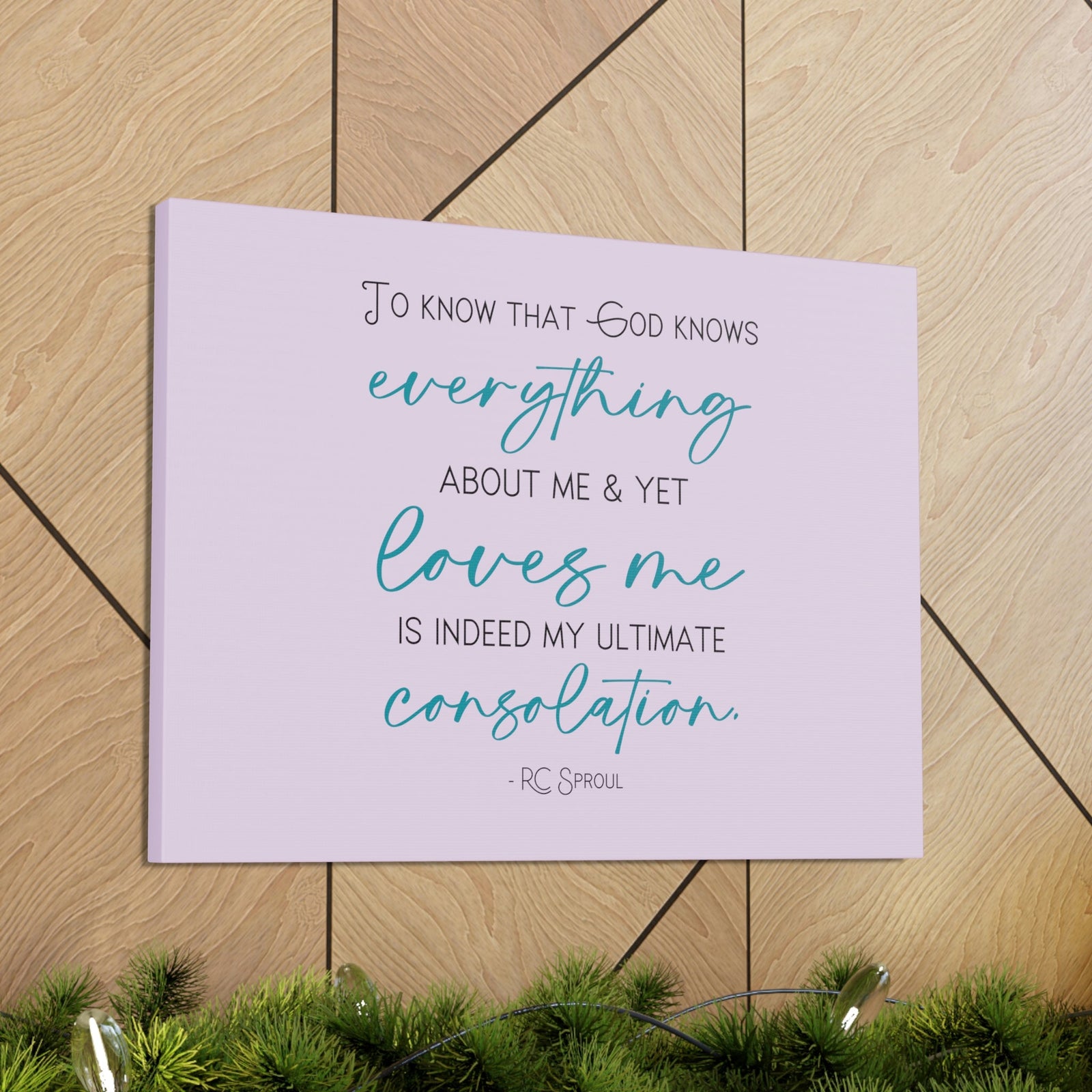 Scripture Walls My Ultimate Consolation RC Sproul 1 John 3:20 Bible Canvas Christian Wall Art Ready to Hang Unframed-Express Your Love Gifts