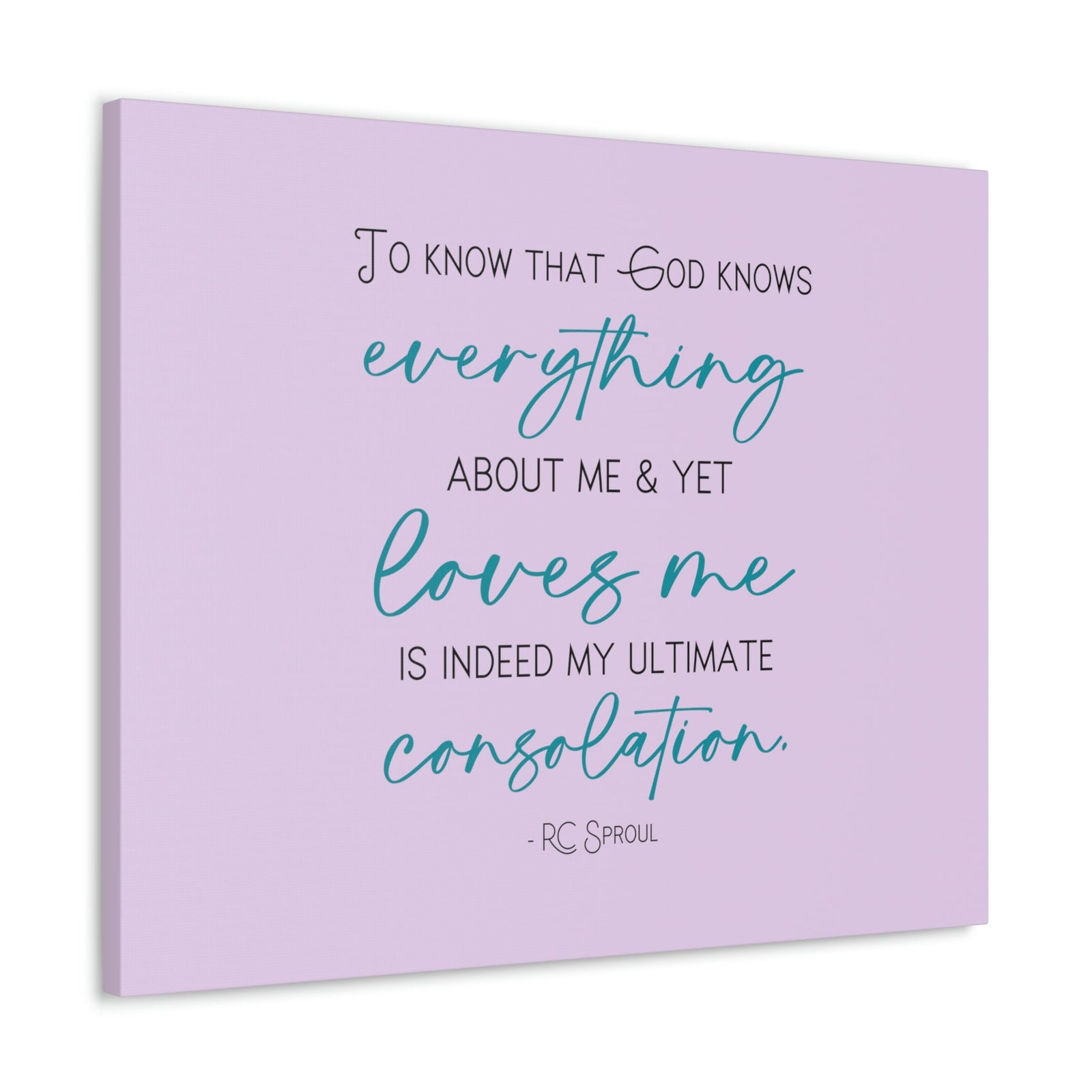 Scripture Walls My Ultimate Consolation RC Sproul 1 John 3:20 Bible Canvas Christian Wall Art Ready to Hang Unframed-Express Your Love Gifts