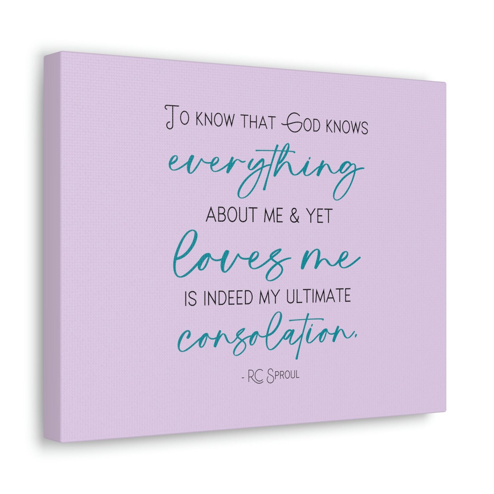 Scripture Walls My Ultimate Consolation RC Sproul 1 John 3:20 Bible Canvas Christian Wall Art Ready to Hang Unframed-Express Your Love Gifts