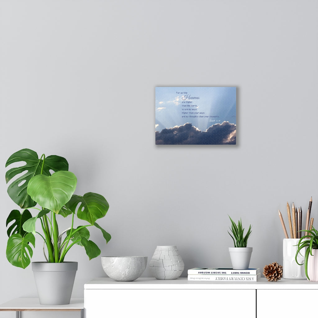 Scripture Walls My Ways Isaiah 55:9 Bible Verse Canvas Christian Wall Art Ready to Hang Unframed-Express Your Love Gifts