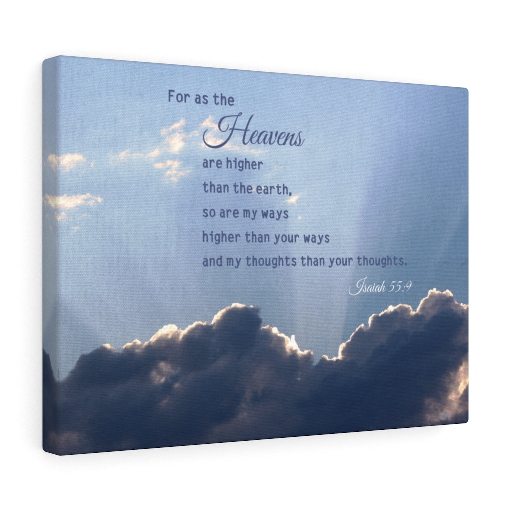 Scripture Walls My Ways Isaiah 55:9 Bible Verse Canvas Christian Wall Art Ready to Hang Unframed-Express Your Love Gifts