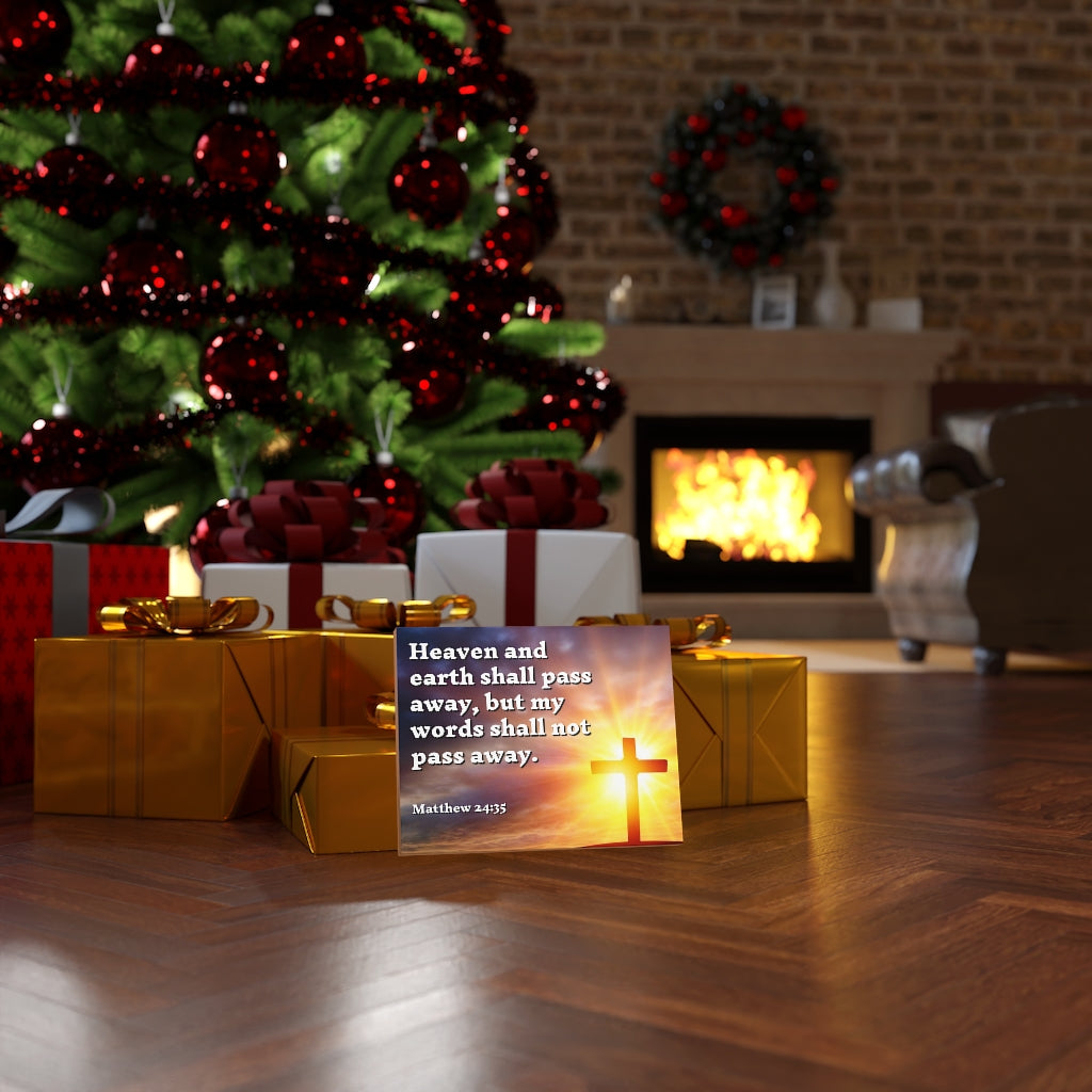 Scripture Walls My Words Matthew 24:35 Bible Verse Canvas Christian Wall Art Ready to Hang Unframed-Express Your Love Gifts