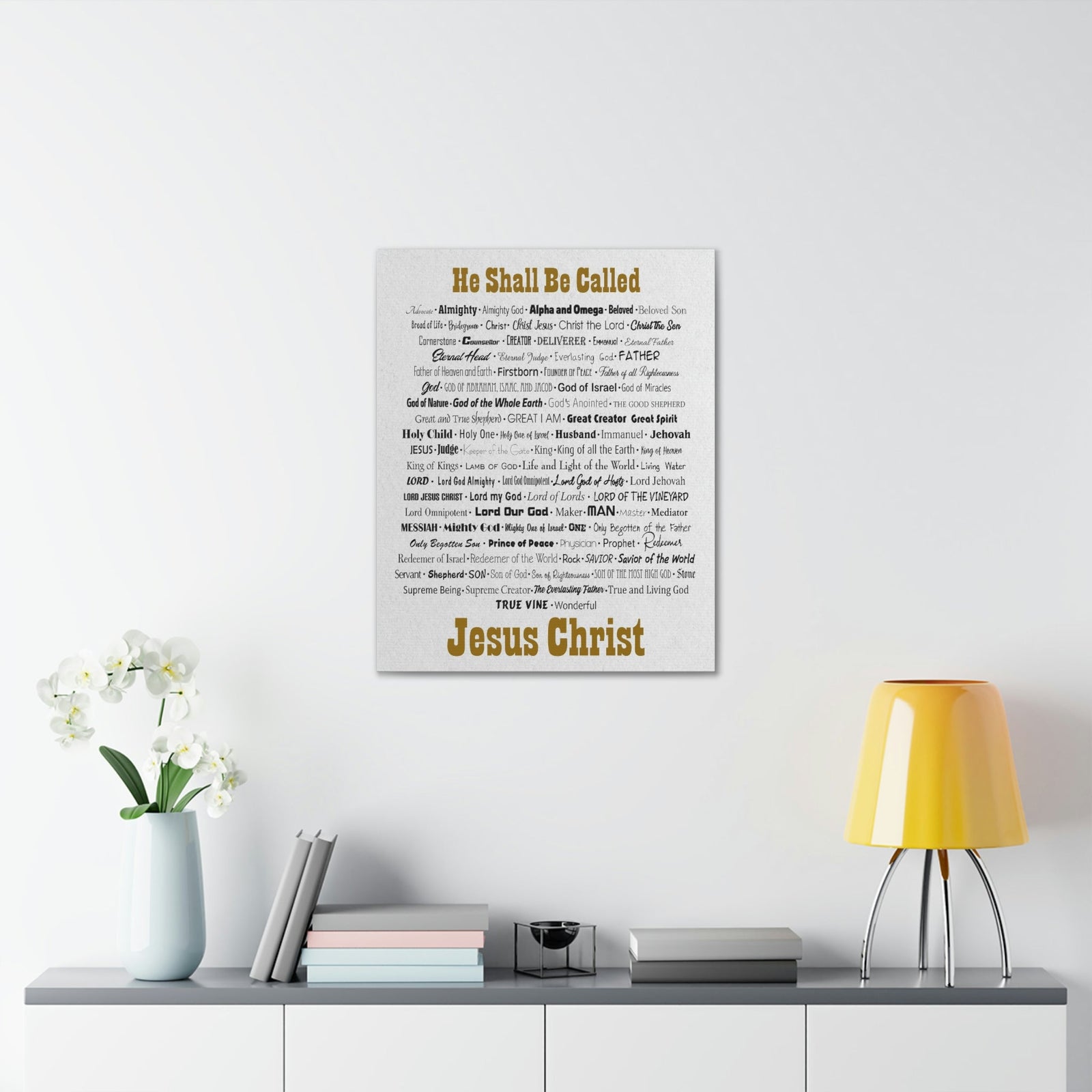 Scripture Walls Names of God He Shall Be Called Matthew 1:21 Christian Home Decor Unframed-Express Your Love Gifts