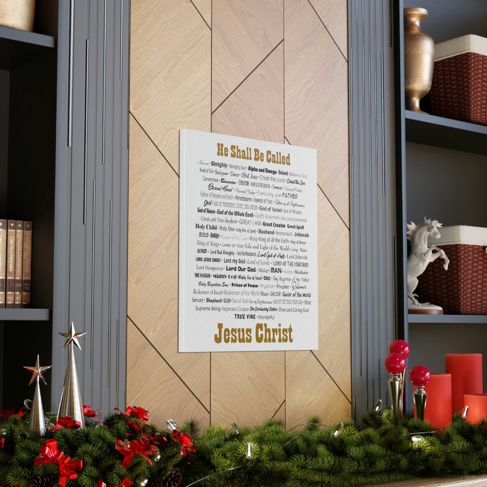Scripture Walls Names of God He Shall Be Called Matthew 1:21 Christian Home Decor Unframed-Express Your Love Gifts