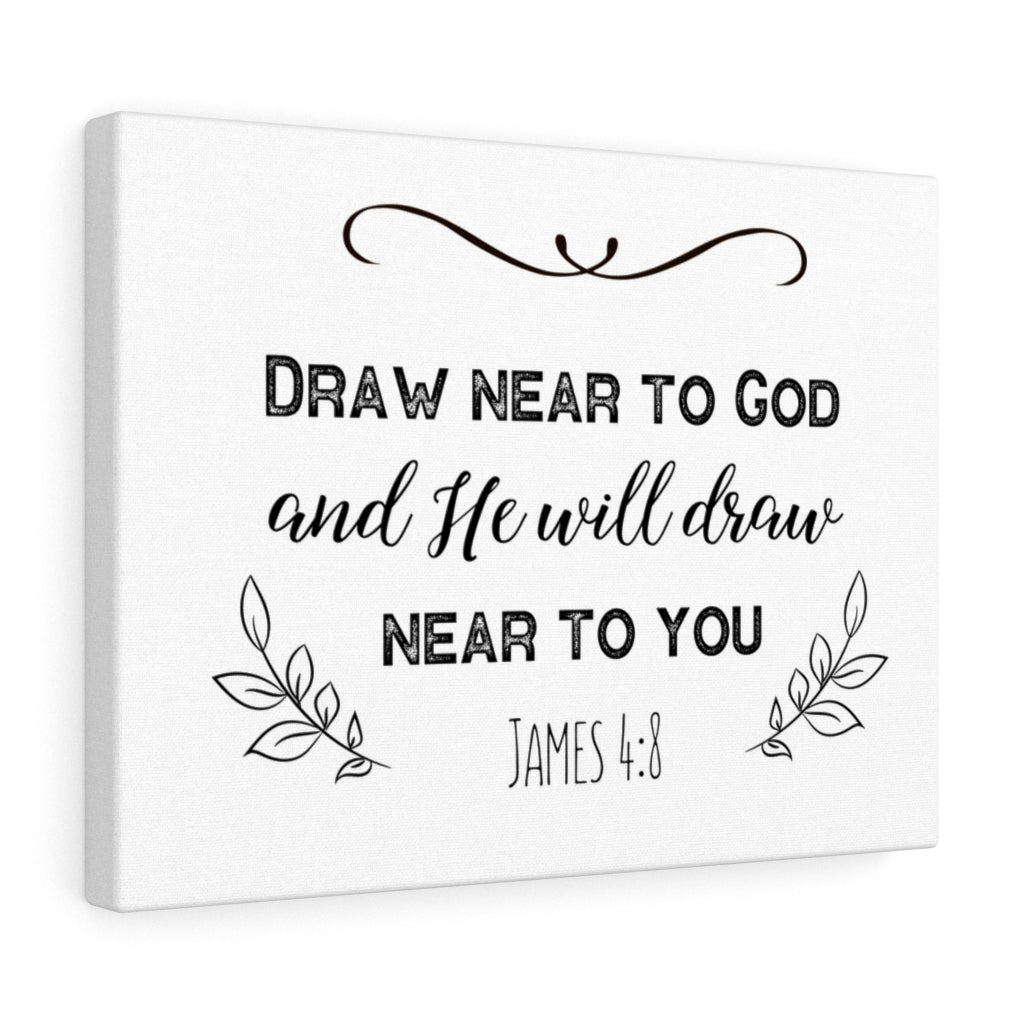 Scripture Walls Near To God James 4:8 Bible Verse Canvas Christian Wall Art Ready to Hang Unframed-Express Your Love Gifts