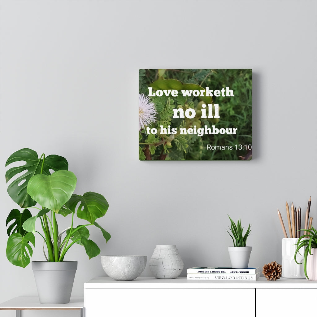 Scripture Walls Neighbor Romans 13:10 Bible Verse Canvas Christian Wall Art Ready to Hang Unframed-Express Your Love Gifts