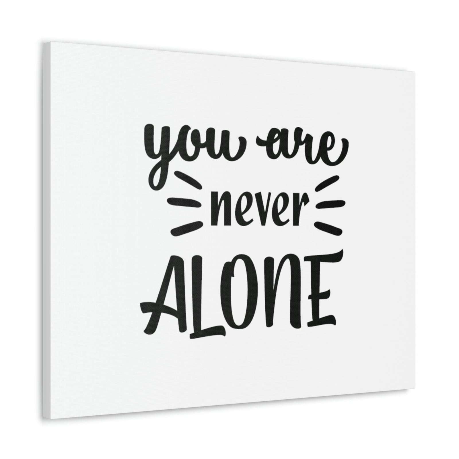 Scripture Walls Never Alone Psalm 23:4 Christian Wall Art Bible Verse Print Ready to Hang Unframed-Express Your Love Gifts