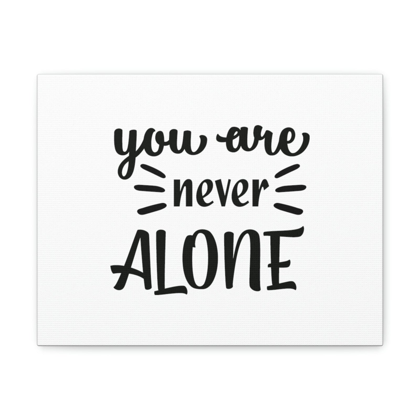 Scripture Walls Never Alone Psalm 23:4 Christian Wall Art Bible Verse Print Ready to Hang Unframed-Express Your Love Gifts