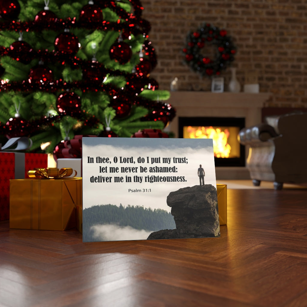 Scripture Walls Never Be Ashamed Psalm 31:1 Bible Verse Canvas Christian Wall Art Ready to Hang Unframed-Express Your Love Gifts