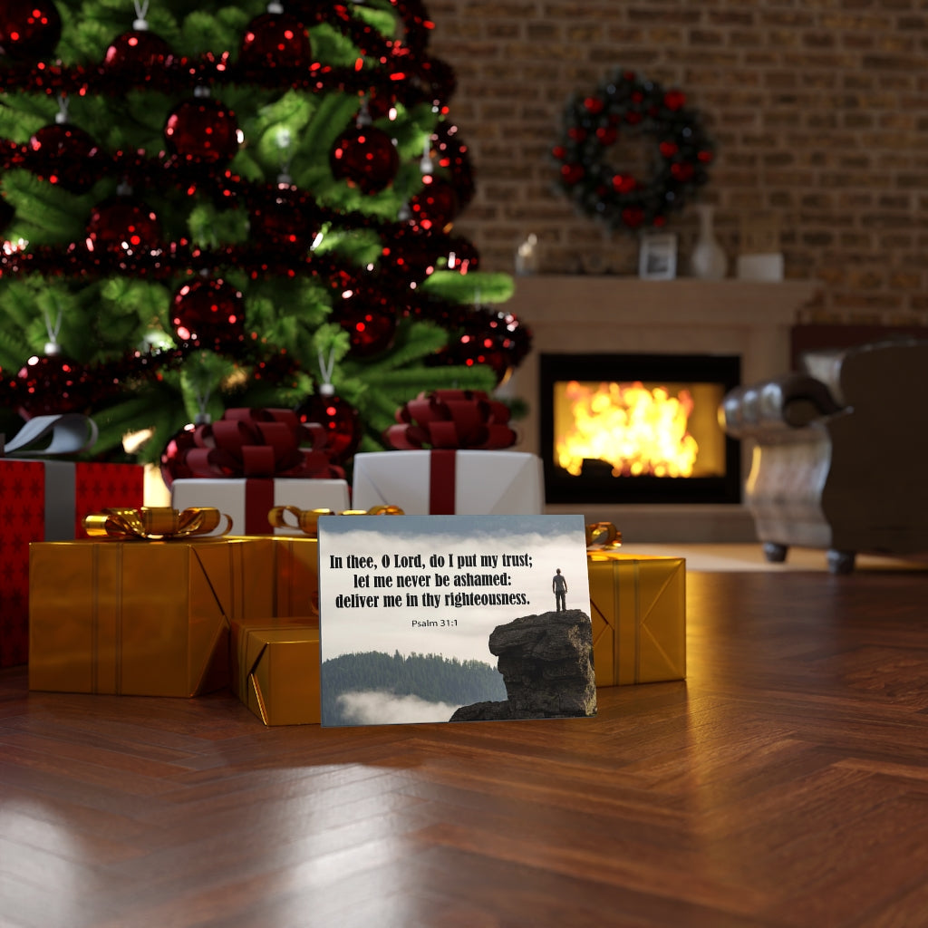 Scripture Walls Never Be Ashamed Psalm 31:1 Bible Verse Canvas Christian Wall Art Ready to Hang Unframed-Express Your Love Gifts