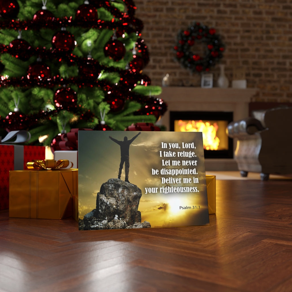 Scripture Walls Never Be Disappointed Psalm 31:1 Bible Verse Canvas Christian Wall Art Ready to Hang Unframed-Express Your Love Gifts