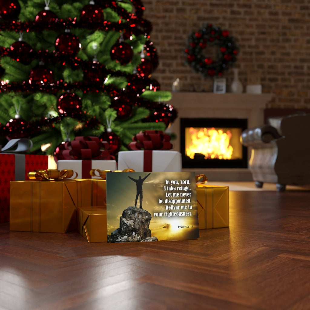 Scripture Walls Never Be Disappointed Psalm 31:1 Bible Verse Canvas Christian Wall Art Ready to Hang Unframed-Express Your Love Gifts