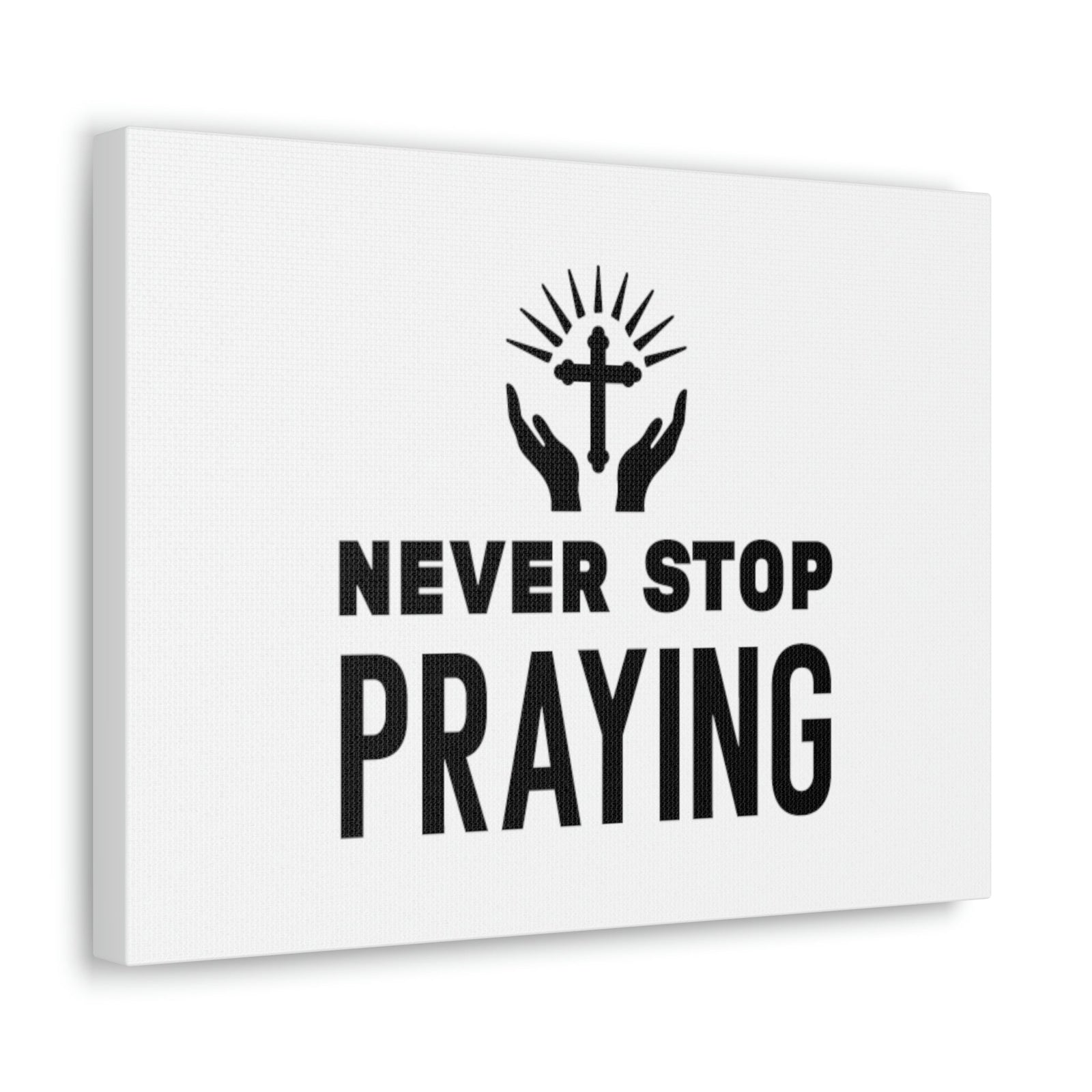 Scripture Walls Never Stop Praying 1 Thessalonians 5:17 Christian Wall Art Bible Verse Print Ready to Hang Unframed-Express Your Love Gifts