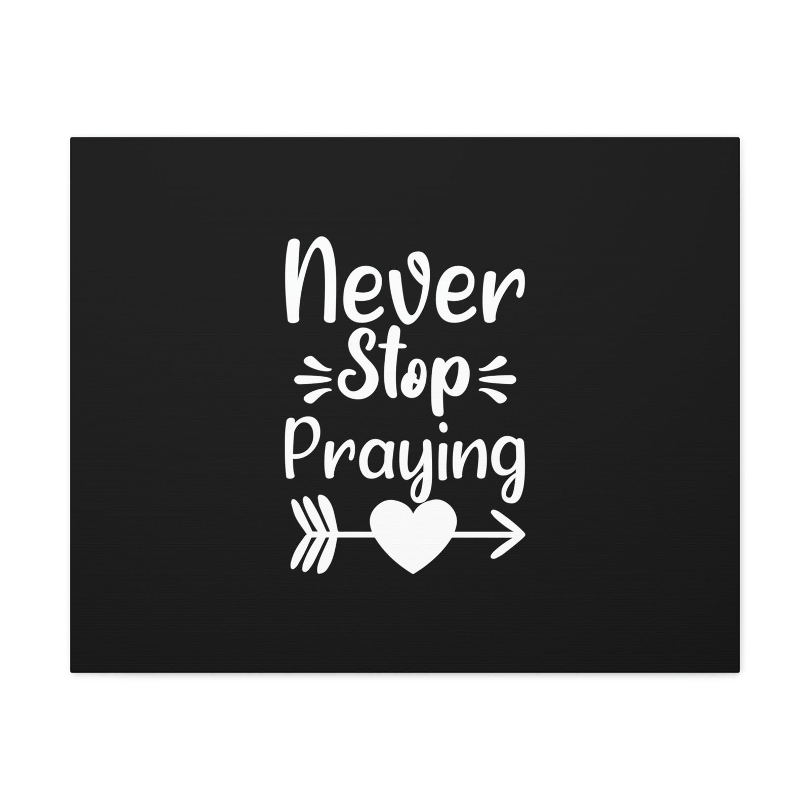 Scripture Walls Never Stop Praying 1 Thessalonians 5:17 White Christian Wall Art Bible Verse Print Ready to Hang Unframed-Express Your Love Gifts