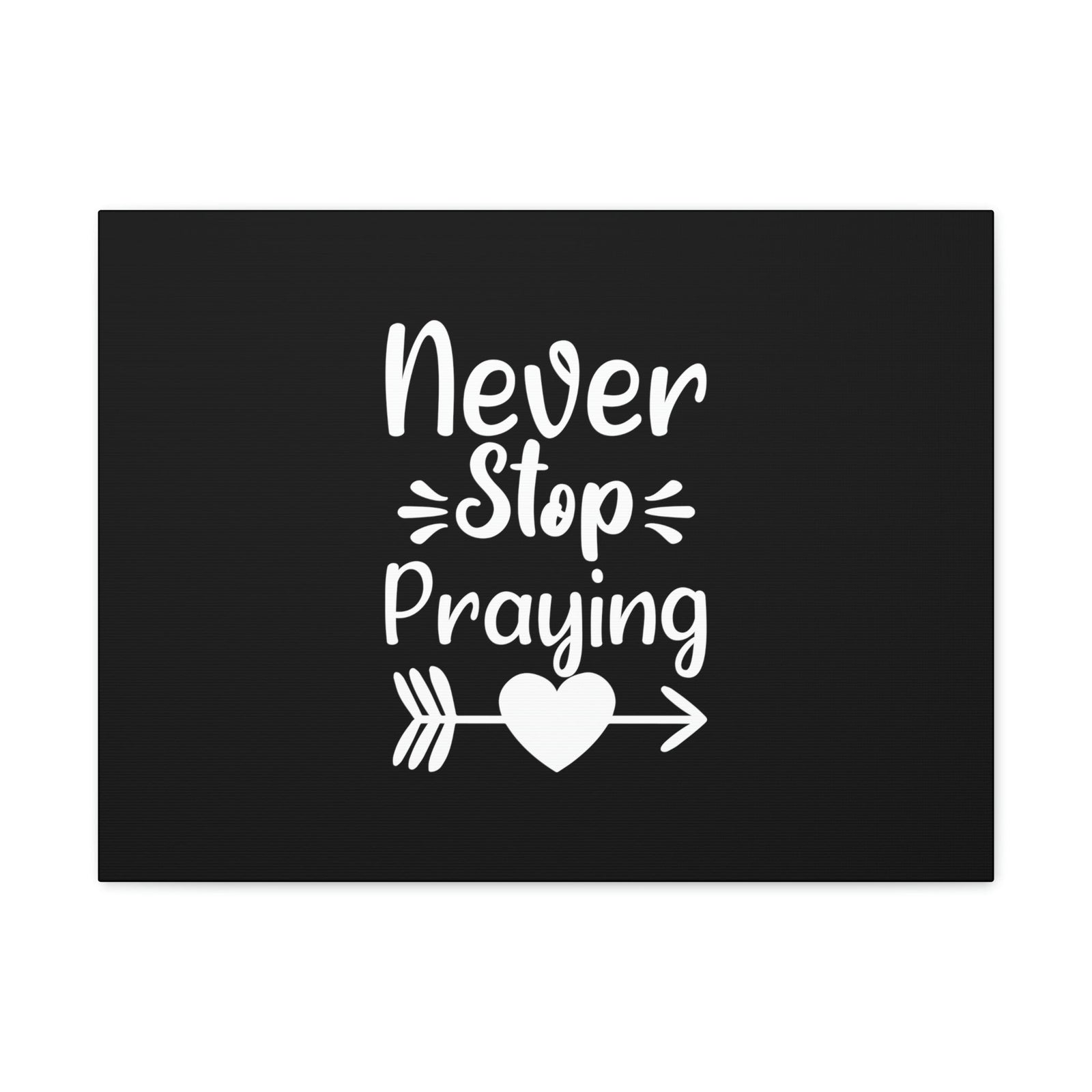 Scripture Walls Never Stop Praying 1 Thessalonians 5:17 White Christian Wall Art Bible Verse Print Ready to Hang Unframed-Express Your Love Gifts