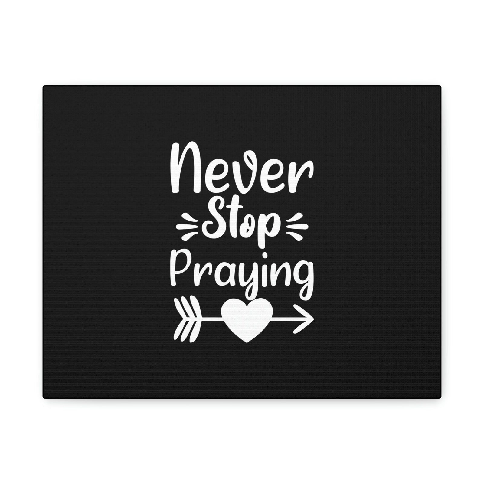 Scripture Walls Never Stop Praying 1 Thessalonians 5:17 White Christian Wall Art Bible Verse Print Ready to Hang Unframed-Express Your Love Gifts