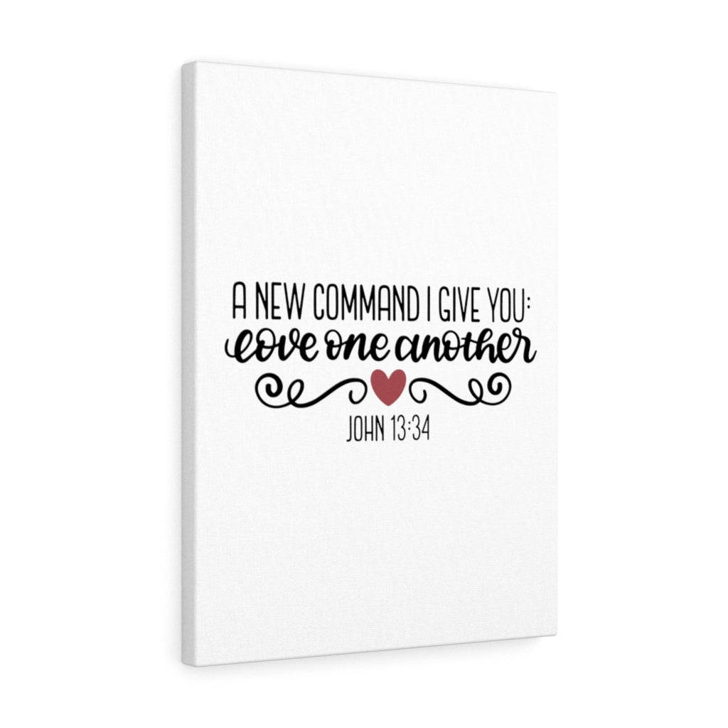 Scripture Walls New Command I Give You John 13:34 Bible Verse Canvas Christian Wall Art Ready to Hang Unframed-Express Your Love Gifts