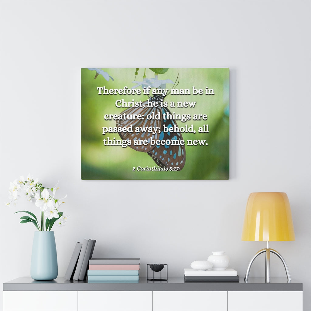 Scripture Walls New Creature 2 Corinthians 5:17 Bible Verse Canvas Christian Wall Art Ready to Hang Unframed-Express Your Love Gifts