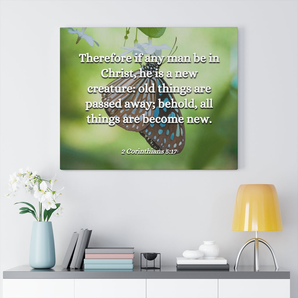 Scripture Walls New Creature 2 Corinthians 5:17 Bible Verse Canvas Christian Wall Art Ready to Hang Unframed-Express Your Love Gifts