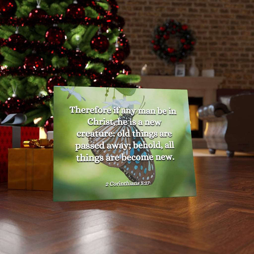 Scripture Walls New Creature 2 Corinthians 5:17 Bible Verse Canvas Christian Wall Art Ready to Hang Unframed-Express Your Love Gifts