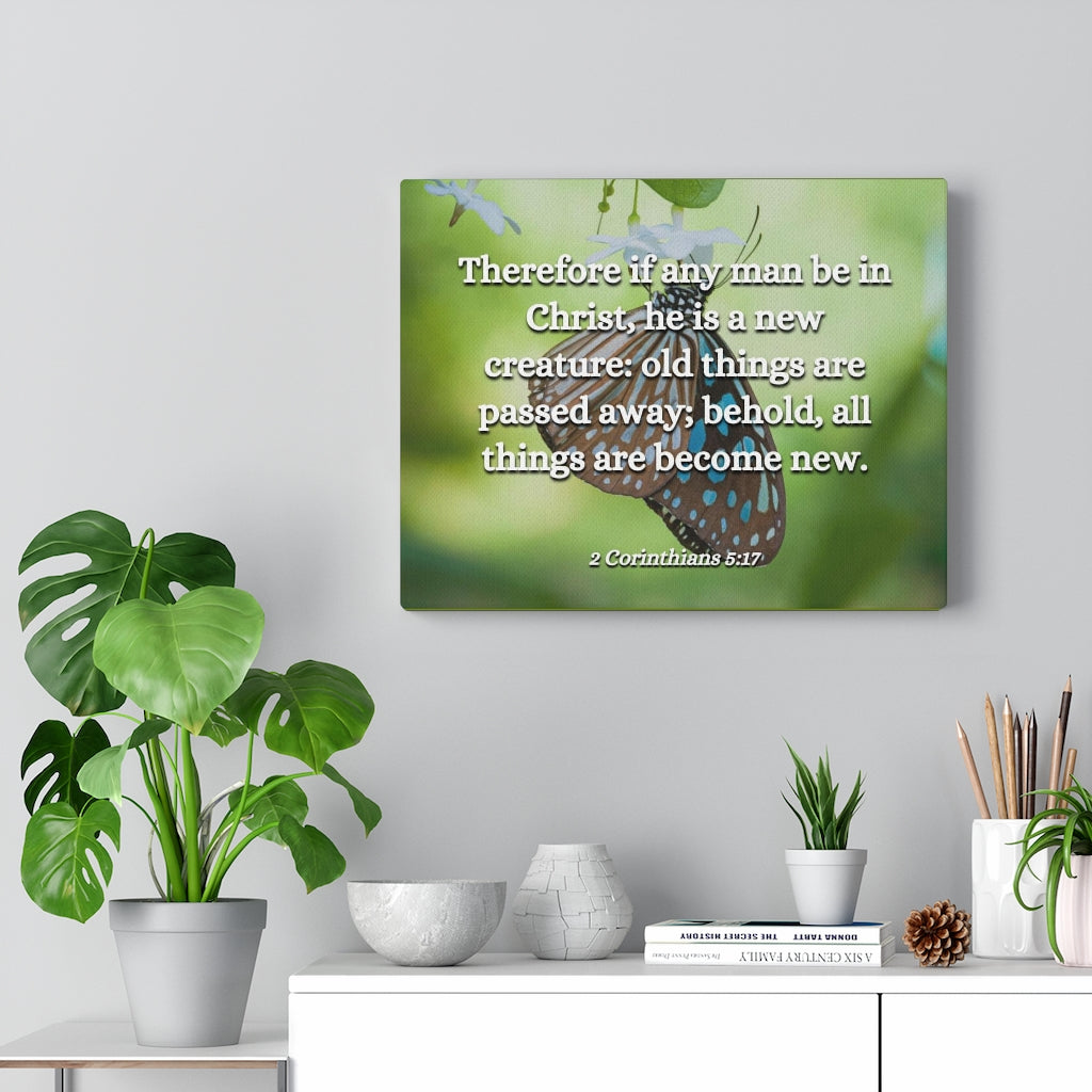 Scripture Walls New Creature 2 Corinthians 5:17 Bible Verse Canvas Christian Wall Art Ready to Hang Unframed-Express Your Love Gifts