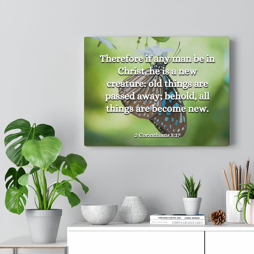 Scripture Walls New Creature 2 Corinthians 5:17 Bible Verse Canvas Christian Wall Art Ready to Hang Unframed-Express Your Love Gifts