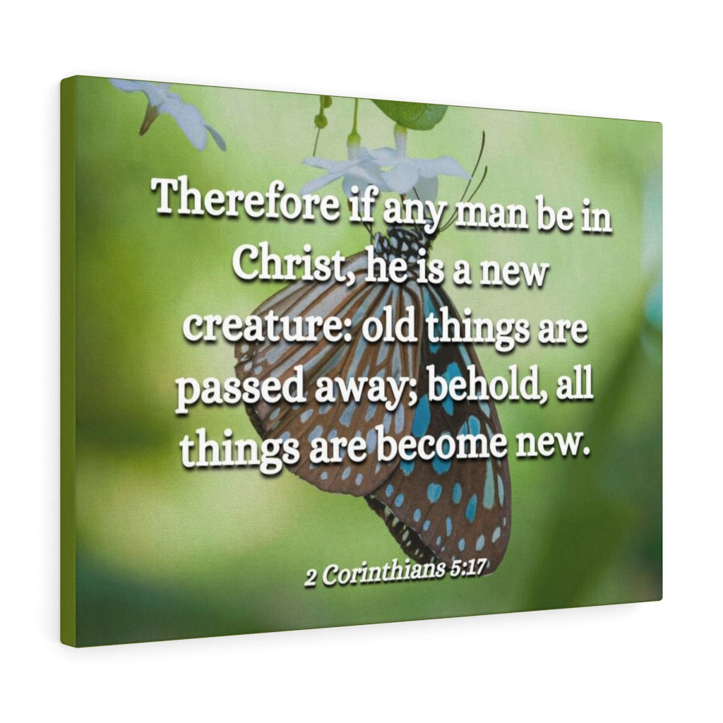 Scripture Walls New Creature 2 Corinthians 5:17 Bible Verse Canvas Christian Wall Art Ready to Hang Unframed-Express Your Love Gifts