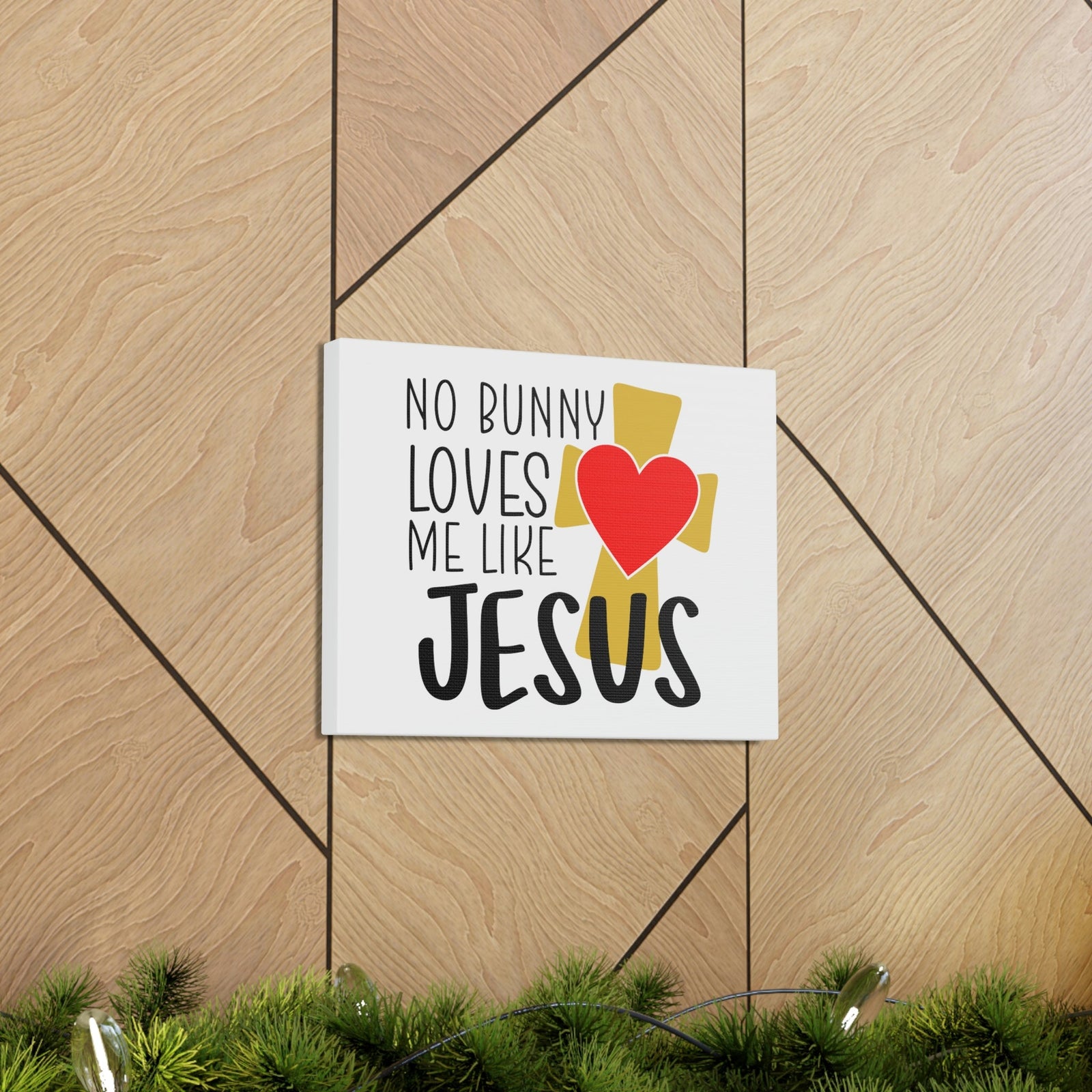 Scripture Walls No Bunny Loves Me Like Jesus Romans 5:8 Christian Wall Art Print Ready to Hang Unframed-Express Your Love Gifts