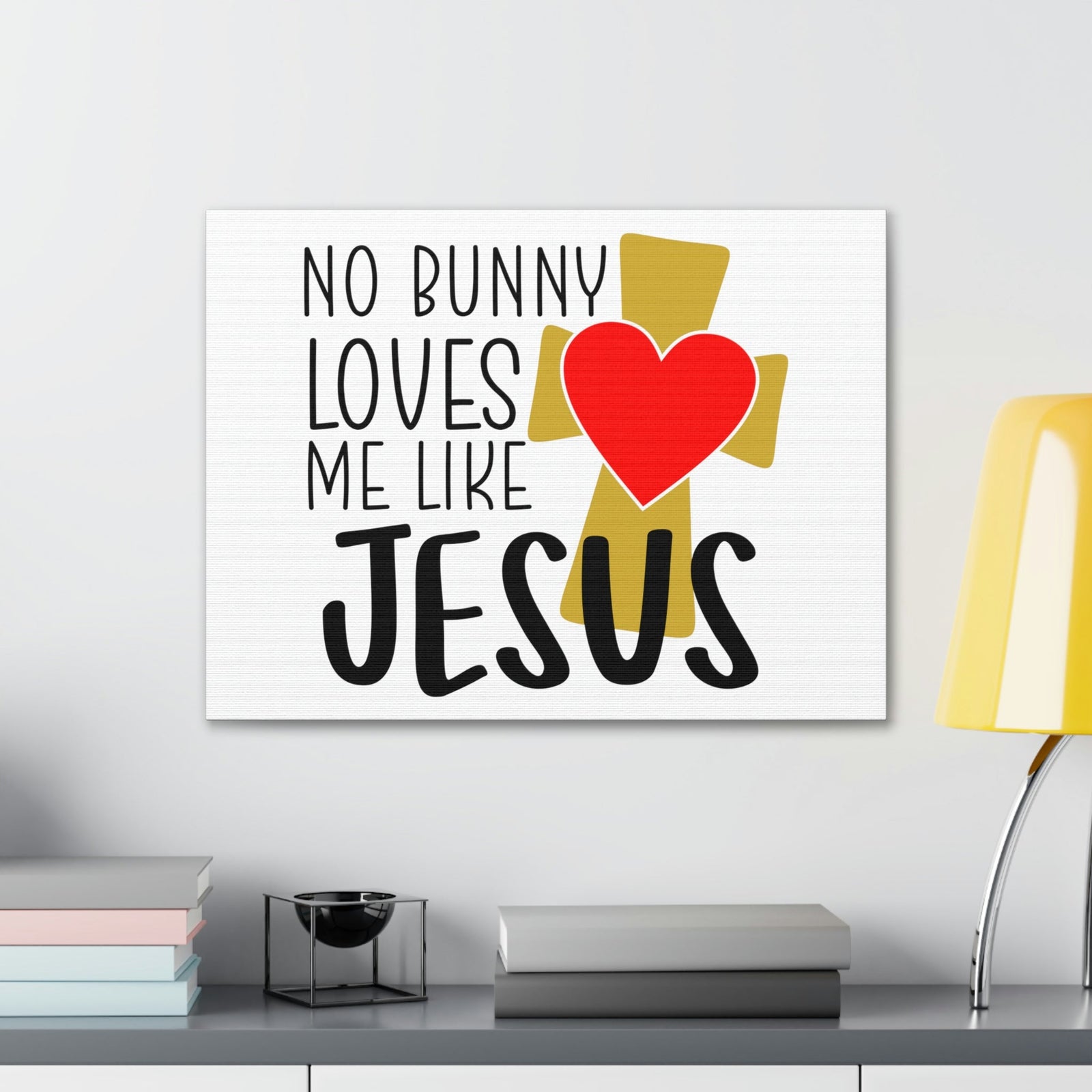 Scripture Walls No Bunny Loves Me Like Jesus Romans 5:8 Christian Wall Art Print Ready to Hang Unframed-Express Your Love Gifts