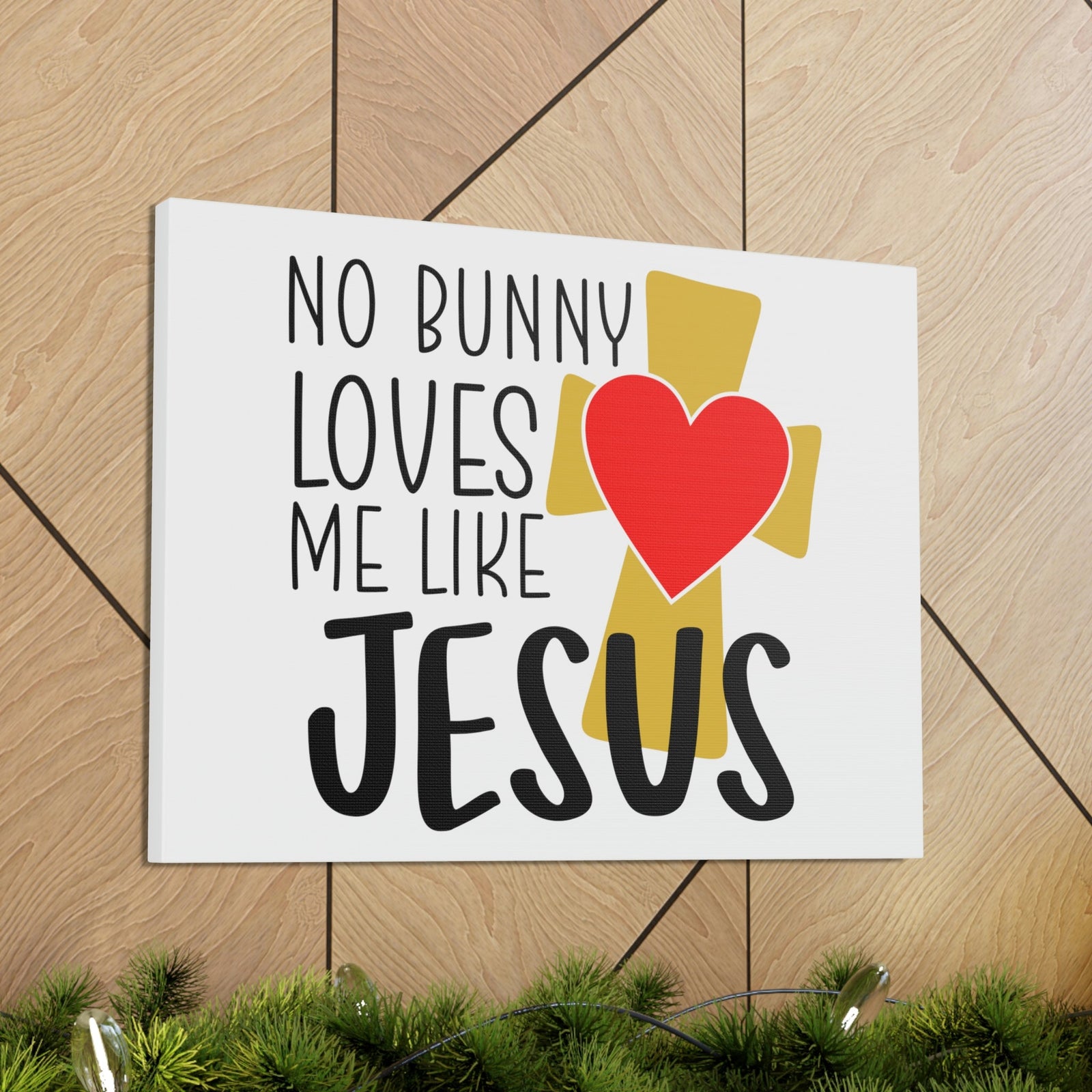 Scripture Walls No Bunny Loves Me Like Jesus Romans 5:8 Christian Wall Art Print Ready to Hang Unframed-Express Your Love Gifts