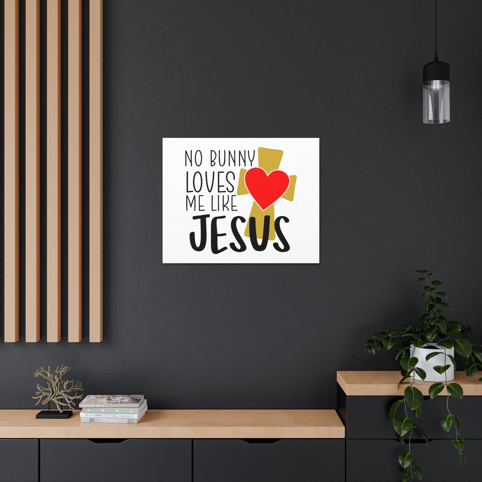 Scripture Walls No Bunny Loves Me Like Jesus Romans 5:8 Christian Wall Art Print Ready to Hang Unframed-Express Your Love Gifts