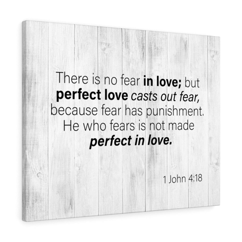Scripture Walls No Fear in Love 1 John 4:18 Bible Verse Canvas Christian Wall Art Ready to Hang Unframed-Express Your Love Gifts