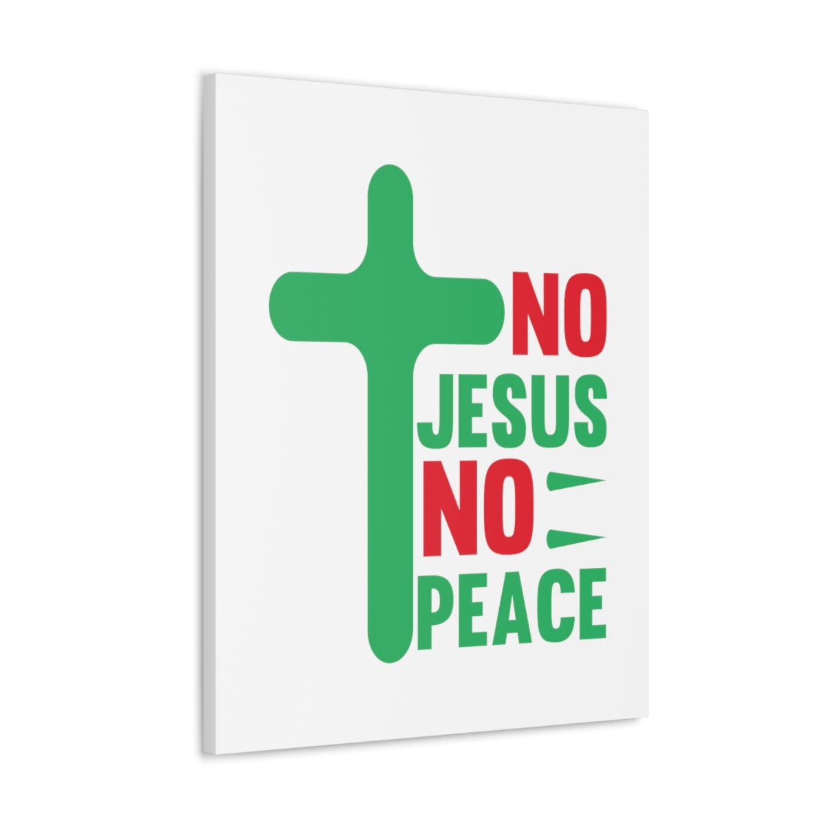 Scripture Walls No Jesus No Peace Romans 5:1 Cross Christian Wall Art Bible Verse Print Ready to Hang Unframed-Express Your Love Gifts