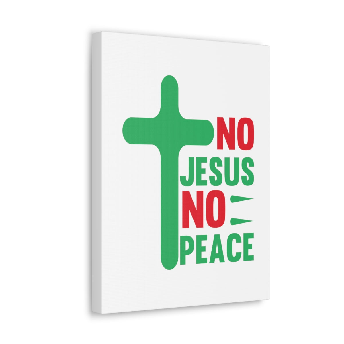 Scripture Walls No Jesus No Peace Romans 5:1 Cross Christian Wall Art Bible Verse Print Ready to Hang Unframed-Express Your Love Gifts