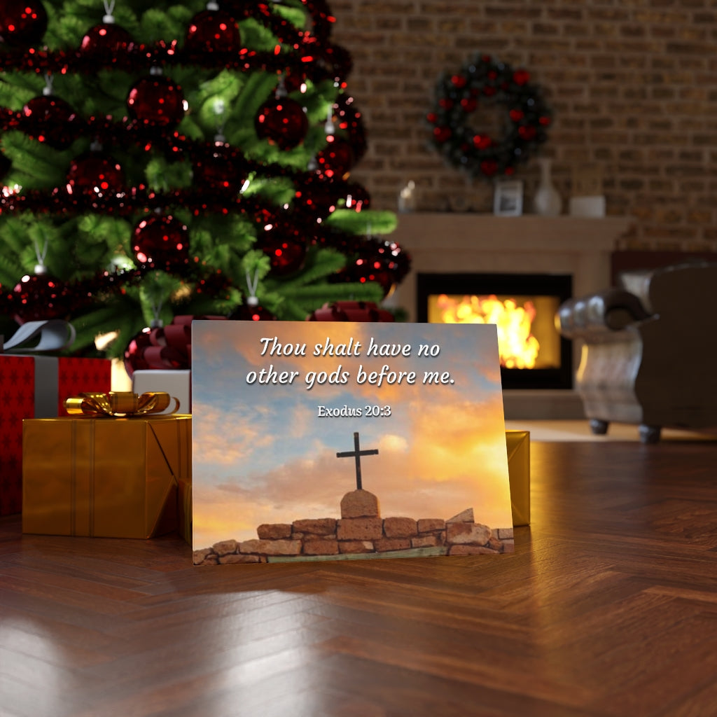 Scripture Walls No Other Gods Exodus 20:3 Bible Verse Canvas Christian Wall Art Ready to Hang Unframed-Express Your Love Gifts