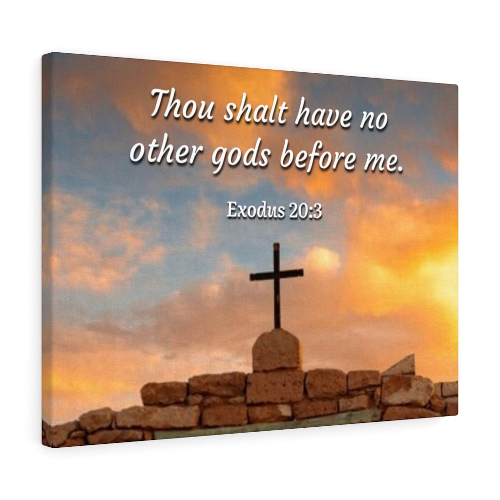 Scripture Walls No Other Gods Exodus 20:3 Bible Verse Canvas Christian Wall Art Ready to Hang Unframed-Express Your Love Gifts