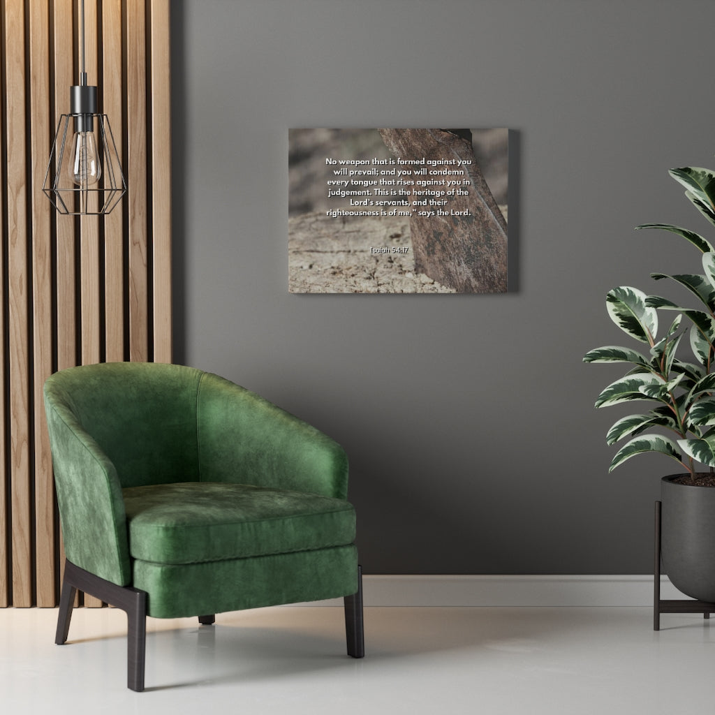 Scripture Walls No Weapon Formed Isaiah 54:17 Bible Verse Canvas Christian Wall Art Ready to Hang Unframed-Express Your Love Gifts
