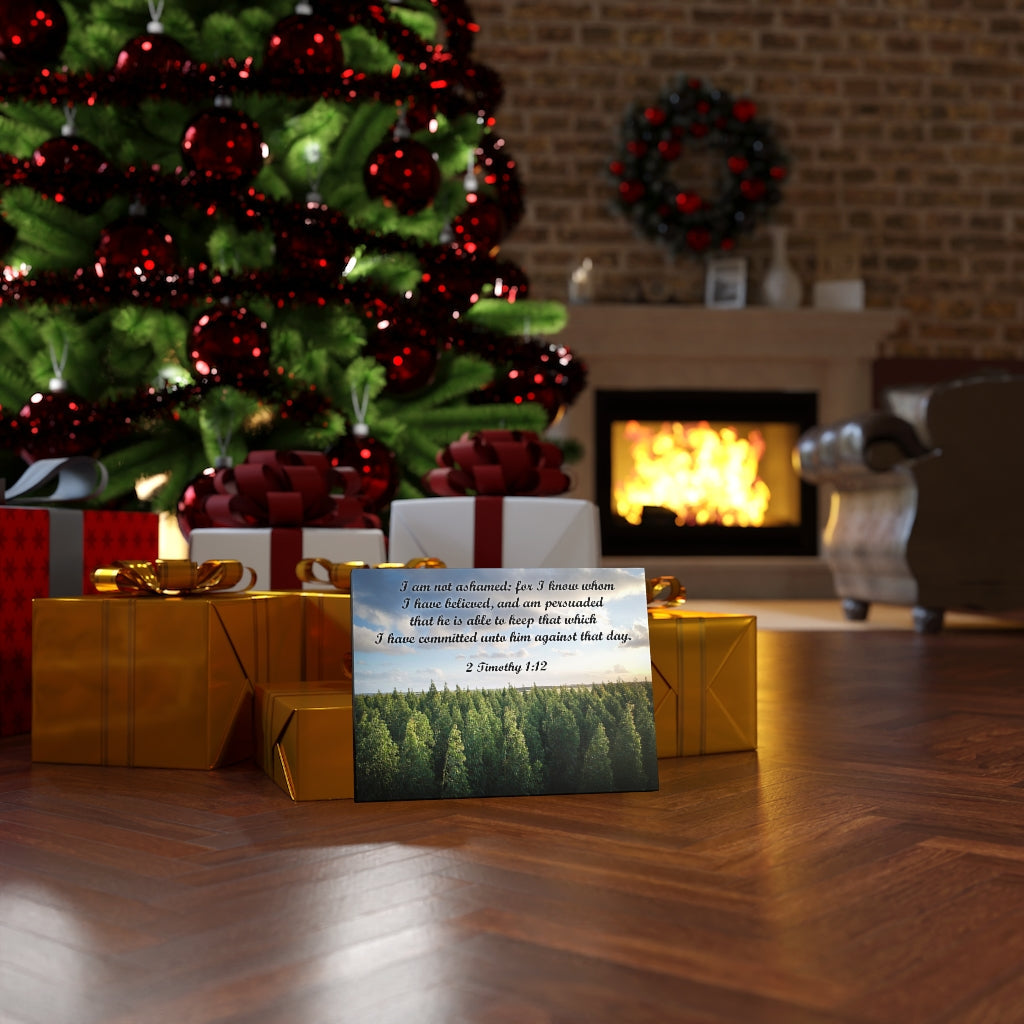 Scripture Walls Not Ashamed 2 Timothy 1:12 Bible Verse Canvas Christian Wall Art Ready to Hang Unframed-Express Your Love Gifts