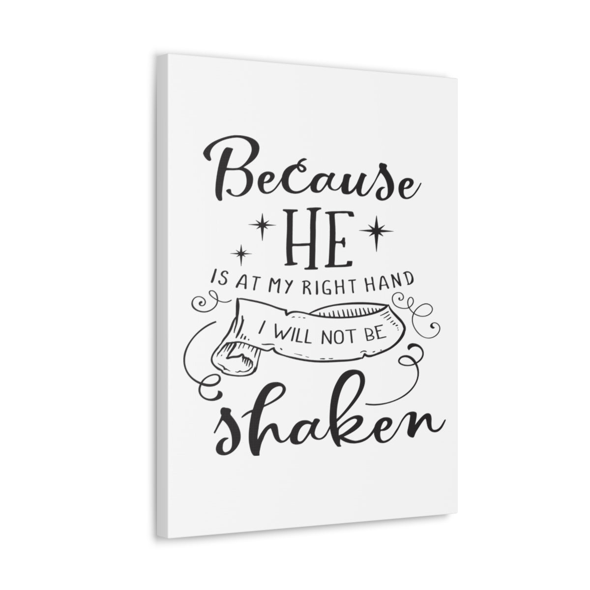 Scripture Walls Not Be Shaken Psalm 62:1-2 Christian Wall Art Print Ready to Hang Unframed-Express Your Love Gifts