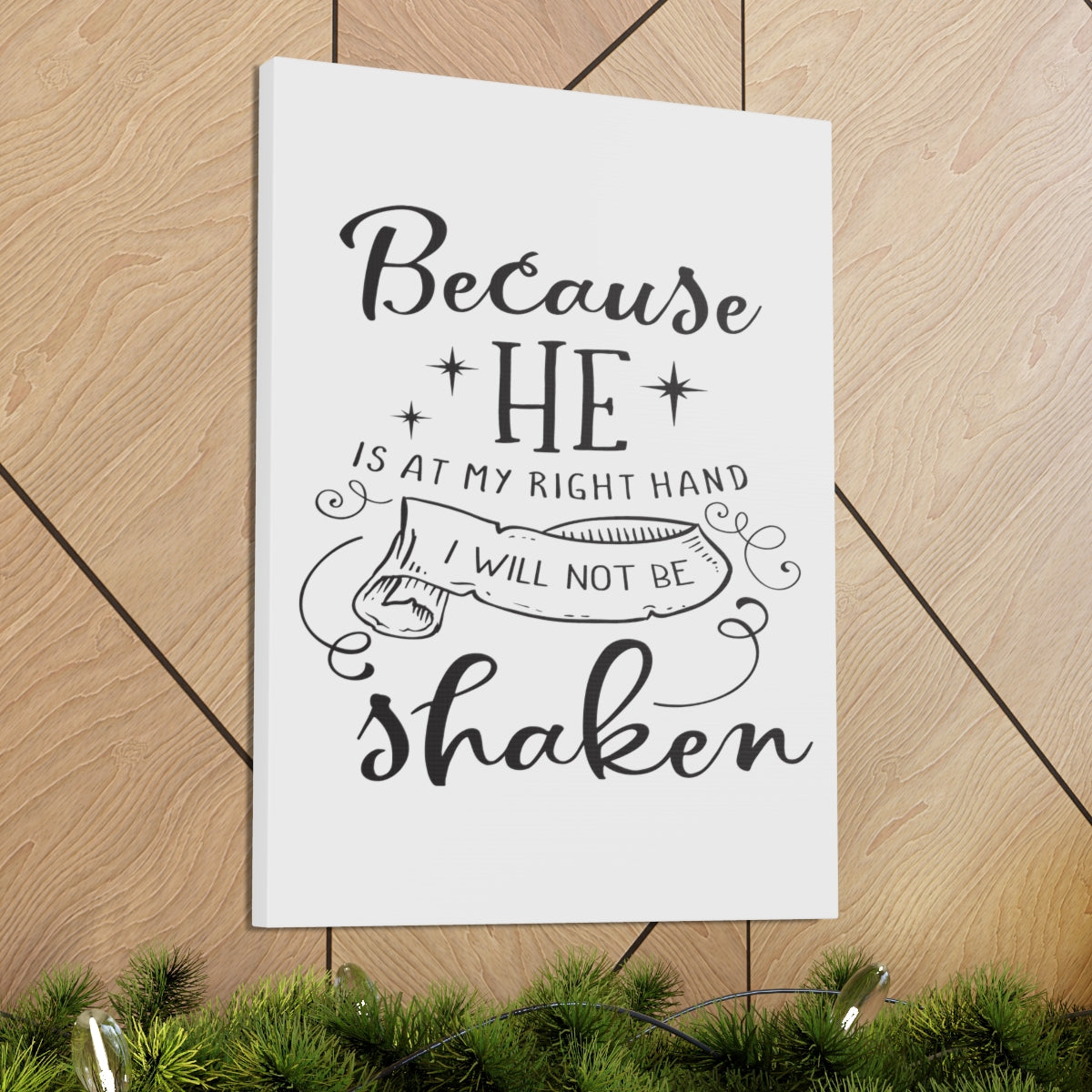 Scripture Walls Not Be Shaken Psalm 62:1-2 Christian Wall Art Print Ready to Hang Unframed-Express Your Love Gifts