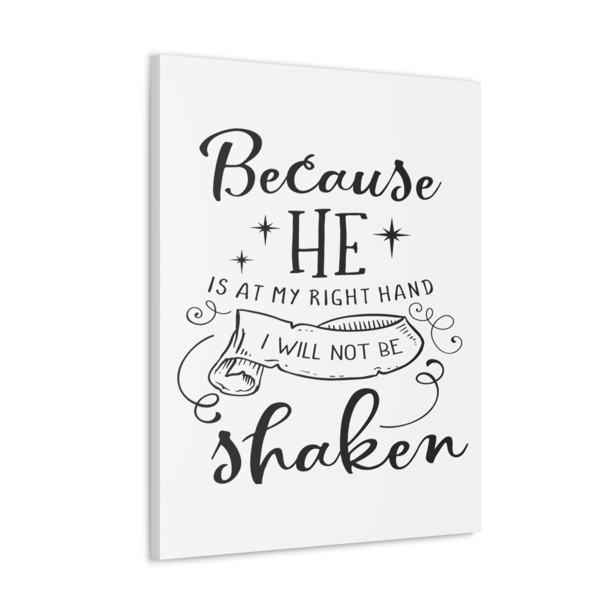 Scripture Walls Not Be Shaken Psalm 62:1-2 Christian Wall Art Print Ready to Hang Unframed-Express Your Love Gifts